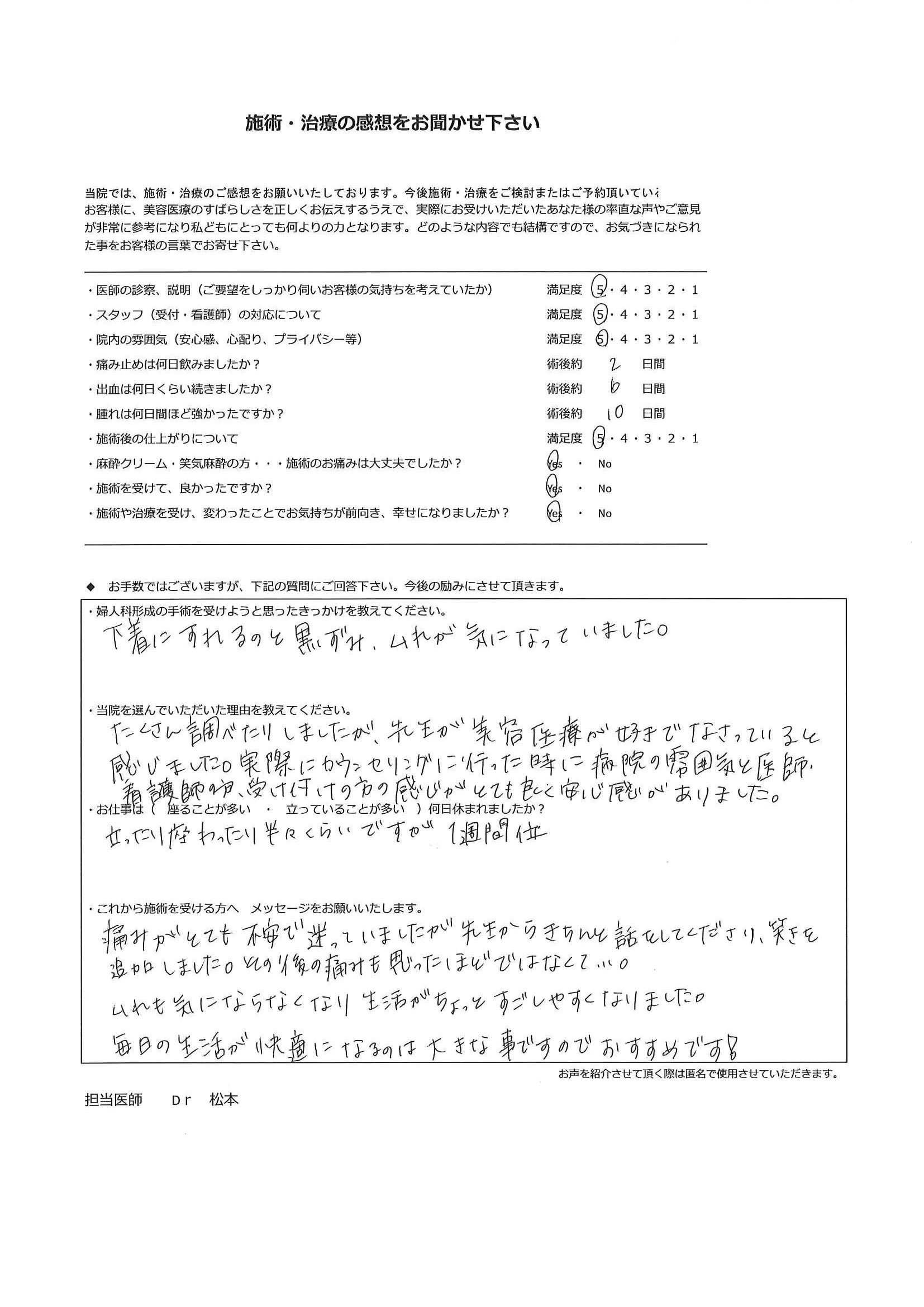 患者様のお声㉚