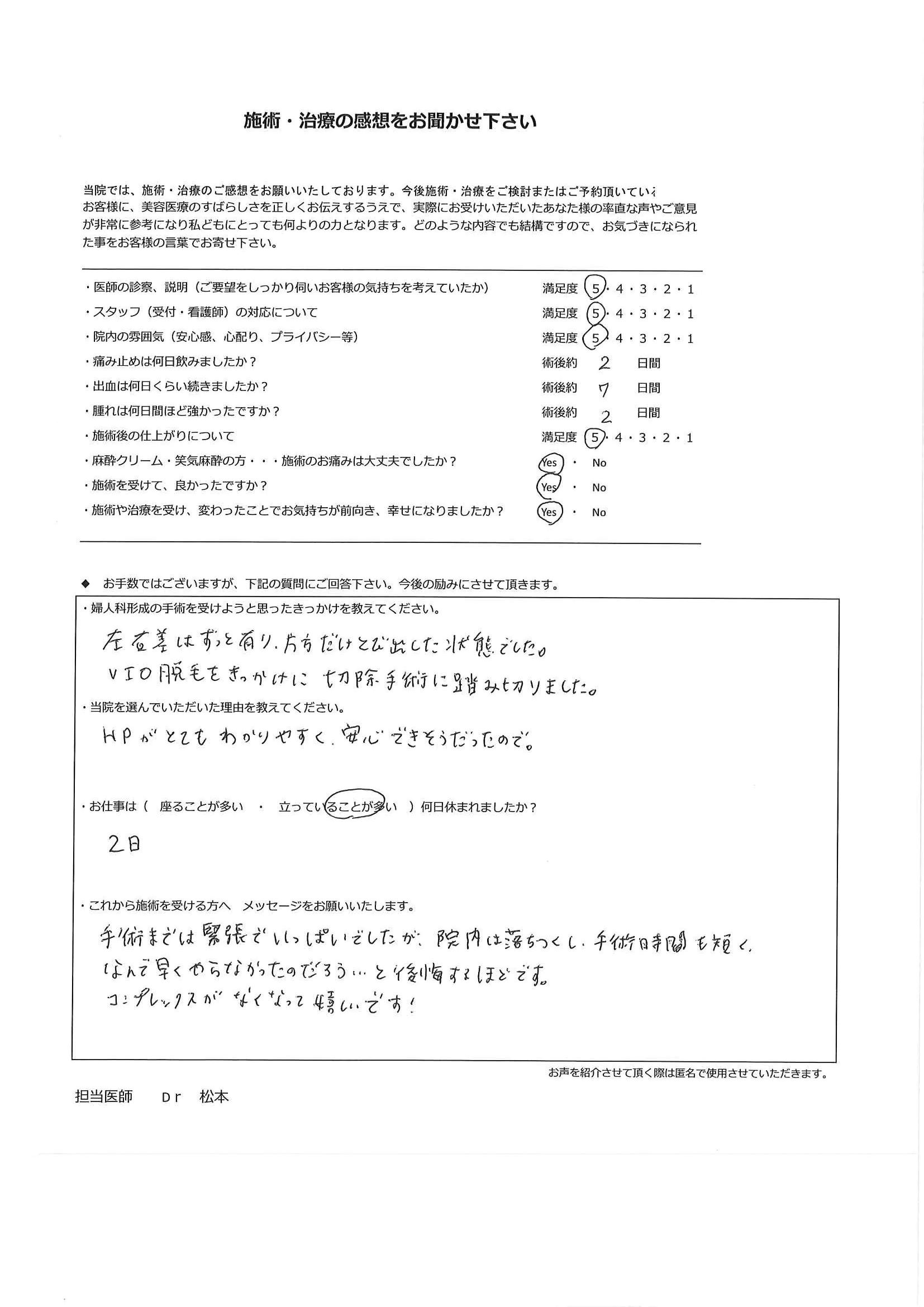 患者様のお声㉝